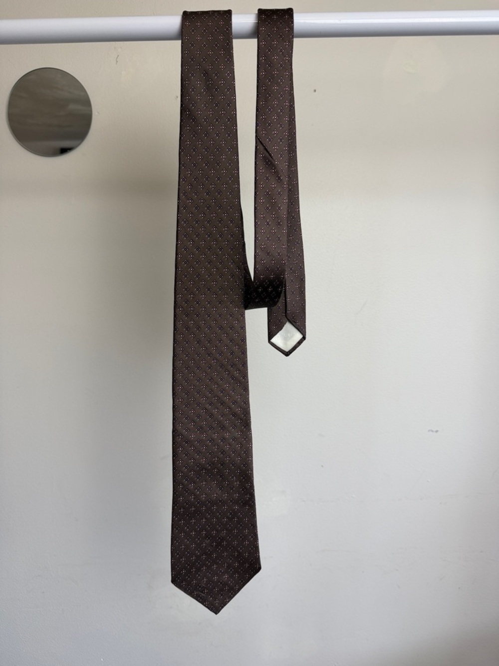Dior Brown Micro-Dot Silk Tie